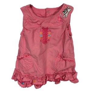 Girl's Disney Aristocats Marie‎ Pink Overall Dress 18 Months